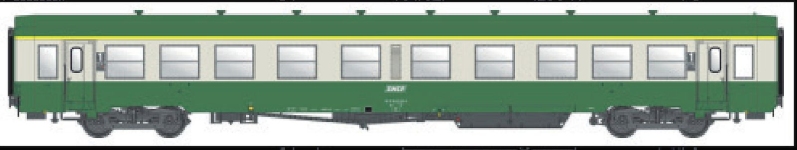 L.S. Models MW40036 - H0 - Personenwagen U62, 1. Kl., SNCF, Ep. IV
